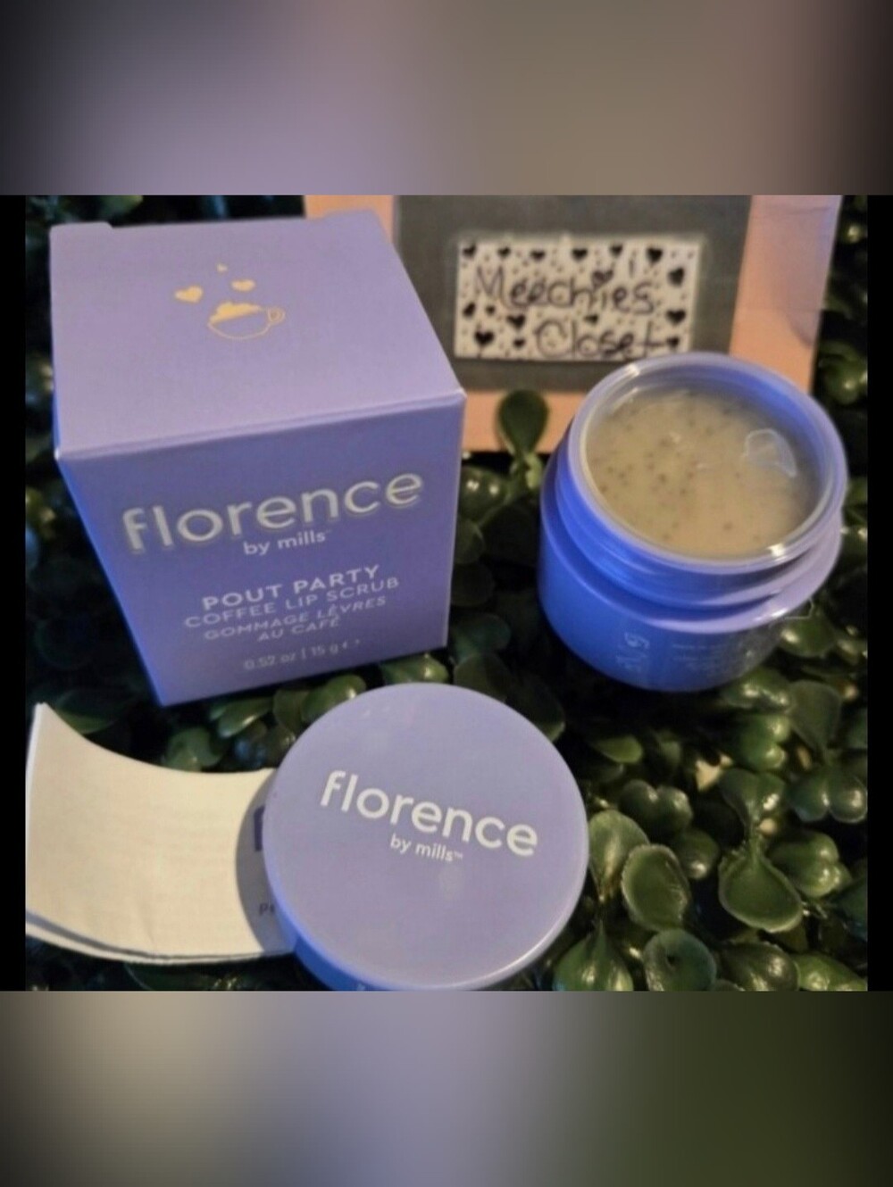 florence by mills Pout Party Coffee Lip Scrub 15 g 0.52 oz NIB